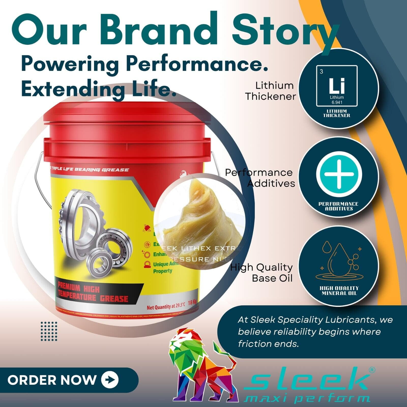 Sleek Extreme Pressure NLGI 2 Grease For Industrial and Automotive Purpose EP2