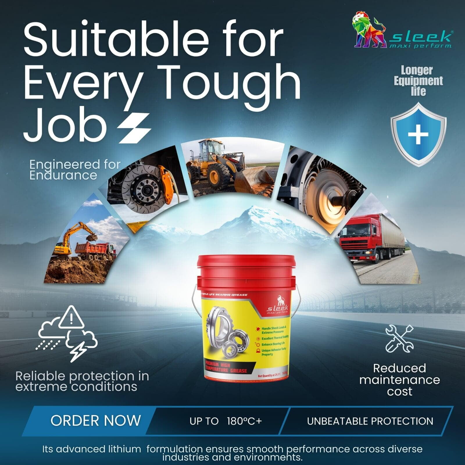 Sleek Extreme Pressure NLGI 2 Grease For Industrial and Automotive Purpose EP2