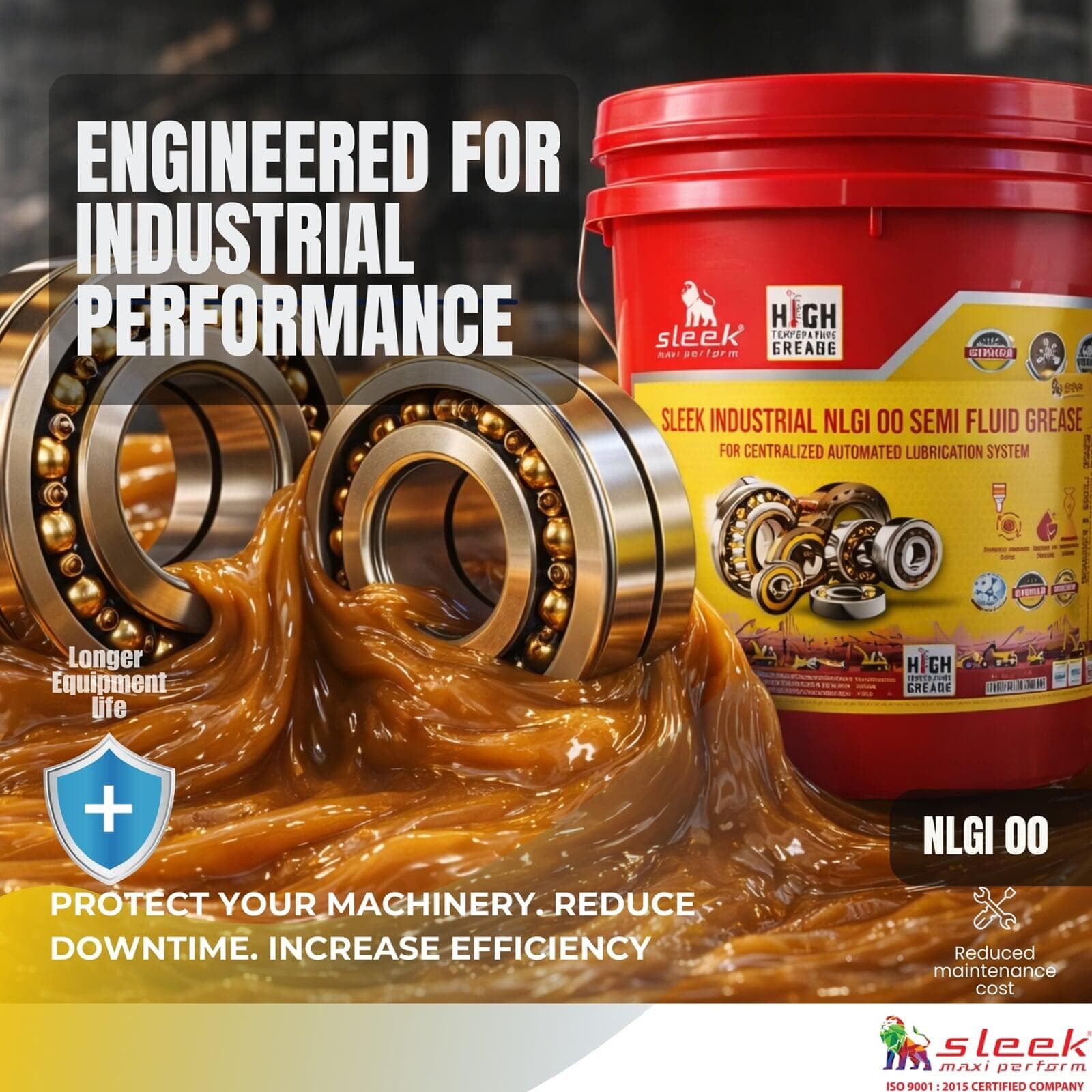Sleek Industrial NLGI 00 Fluid Grease For Automated Lubrication System