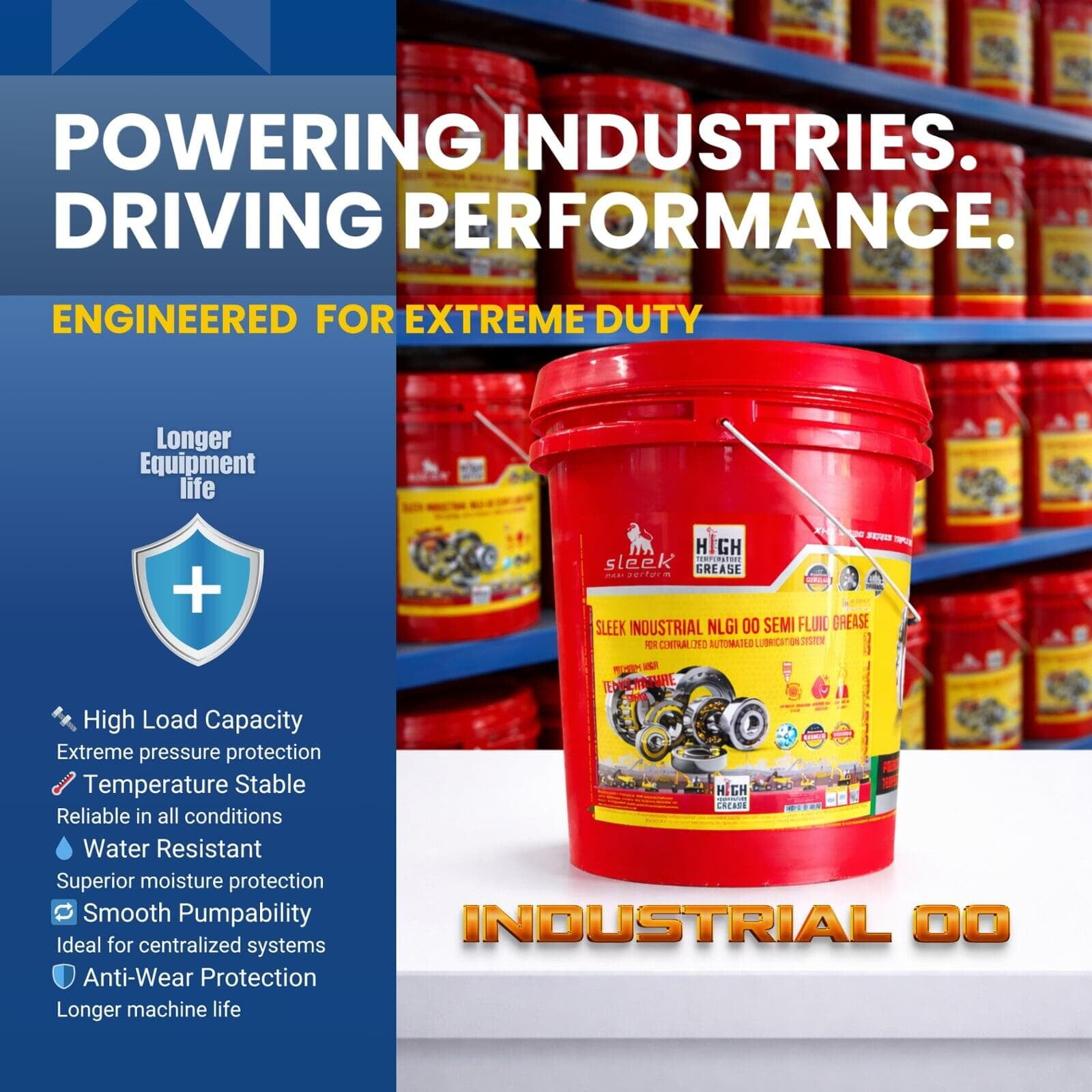 Sleek Industrial NLGI 00 Fluid Grease For Automated Lubrication System
