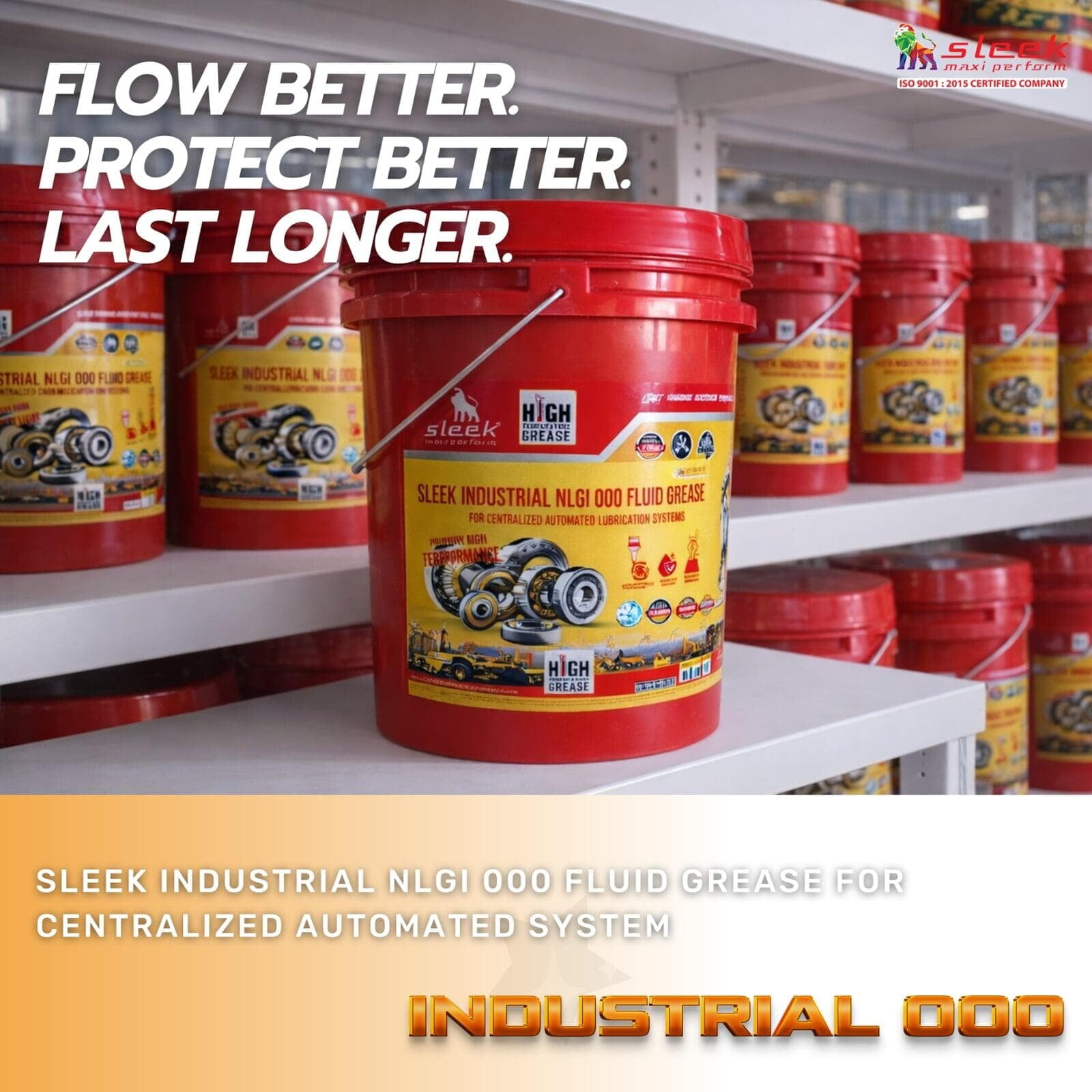 Sleek Industrial 000 Fluid Grease for Automated Lubrication System