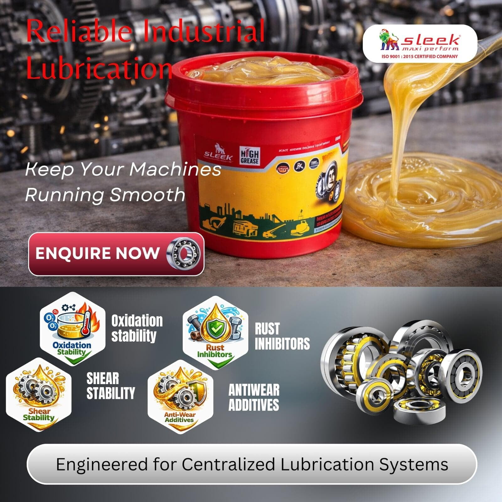 Sleek Industrial 000 Fluid Grease for Automated Lubrication System